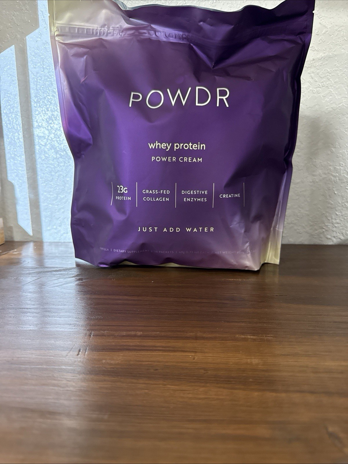 POWDR Whey Protein Powder Vanilla Non-GMO Gluten-Free Collagen Creatine 14