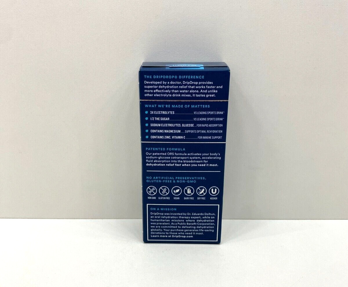 3 NEW DripDrop Dehydration Relief Fast Bold Variety Electrolyte Drink Mix 2026