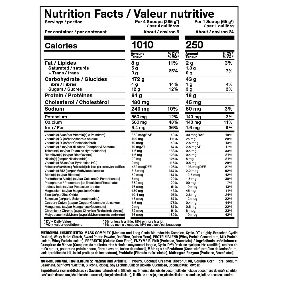 Mass Gainer Powder – Vanilla Flavor, 3.5 lb – High Protein, Muscle Builder, Weig