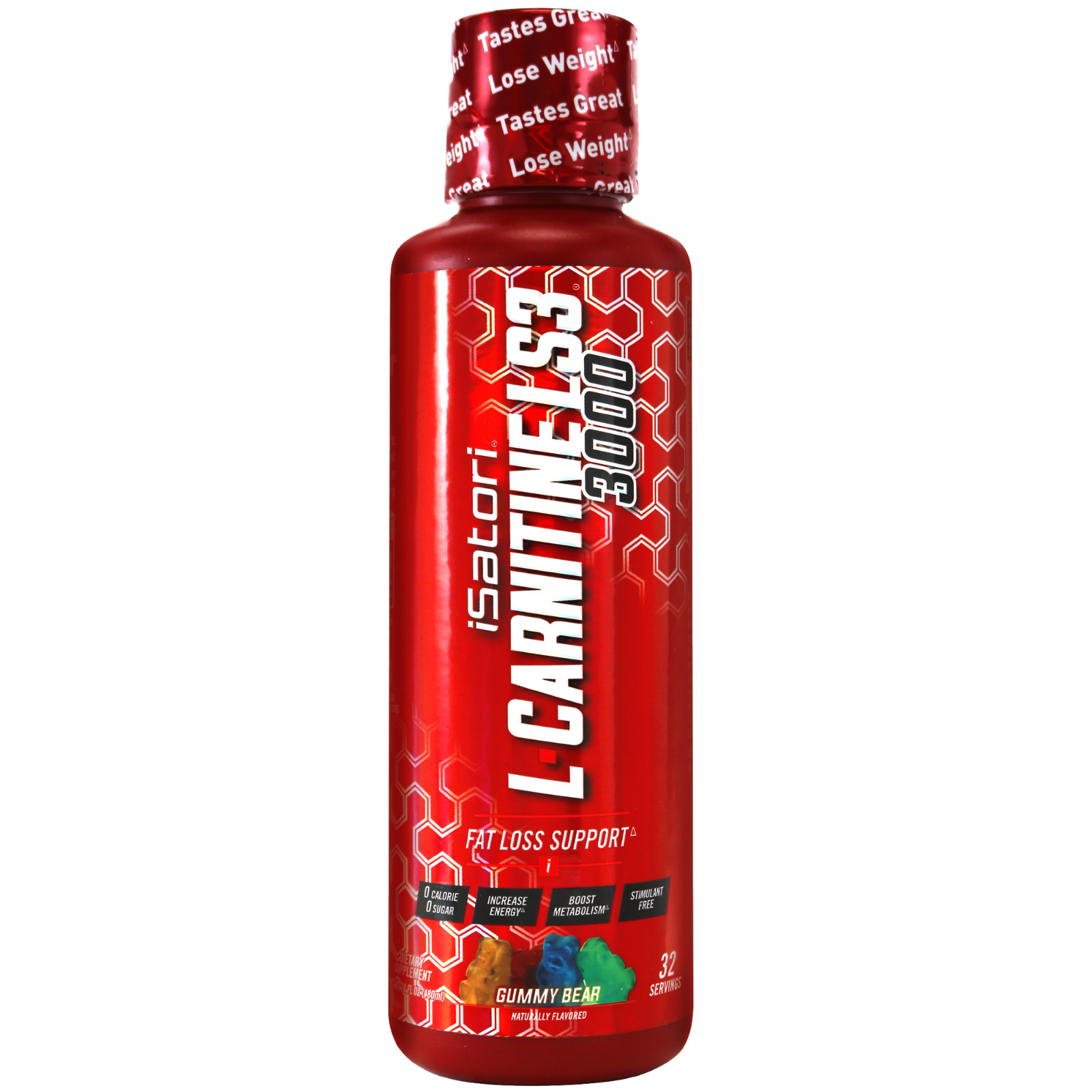 L-CARNITINE LS3 3000 Fat Loss – Metabolism Activator – Gummy Bear (32 Servings)