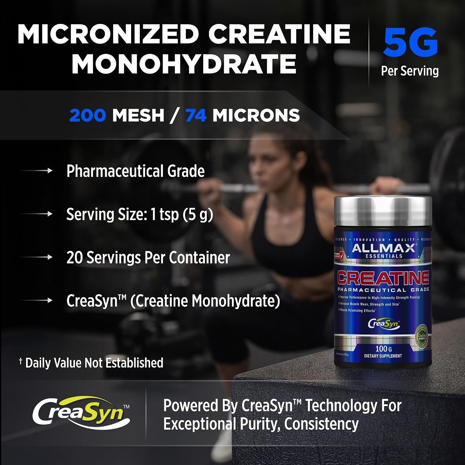 100g Ultra-Fine Creatine Monohydrate – Supports Muscle Growth & Performance