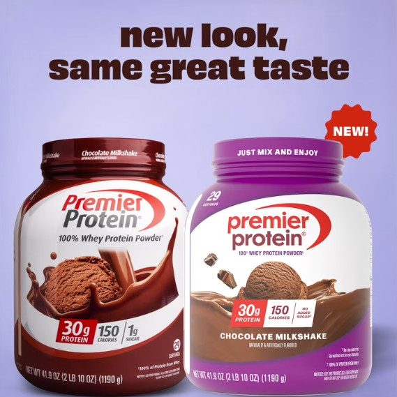 2P Premier Protein 100% Whey Protein Powder, Chocolate Milkshake, 30g Protein