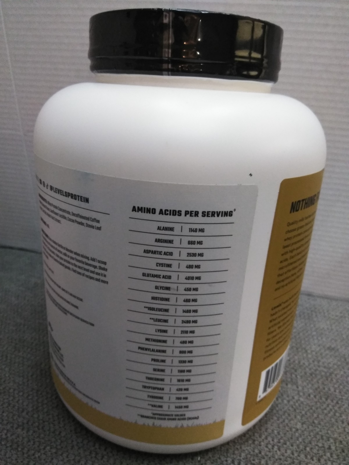 NEW Levels Whey Protein Powder, Cappuccino, 5 lb, 24g Protein (SEALED)