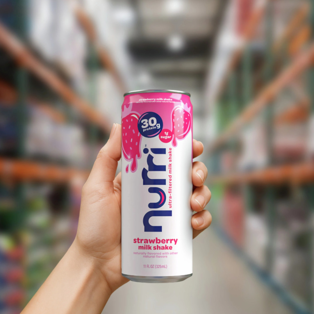 Nurri High Protein 30g Shake Strawberry Low Sugar Post-Workout Drink 12 Pack