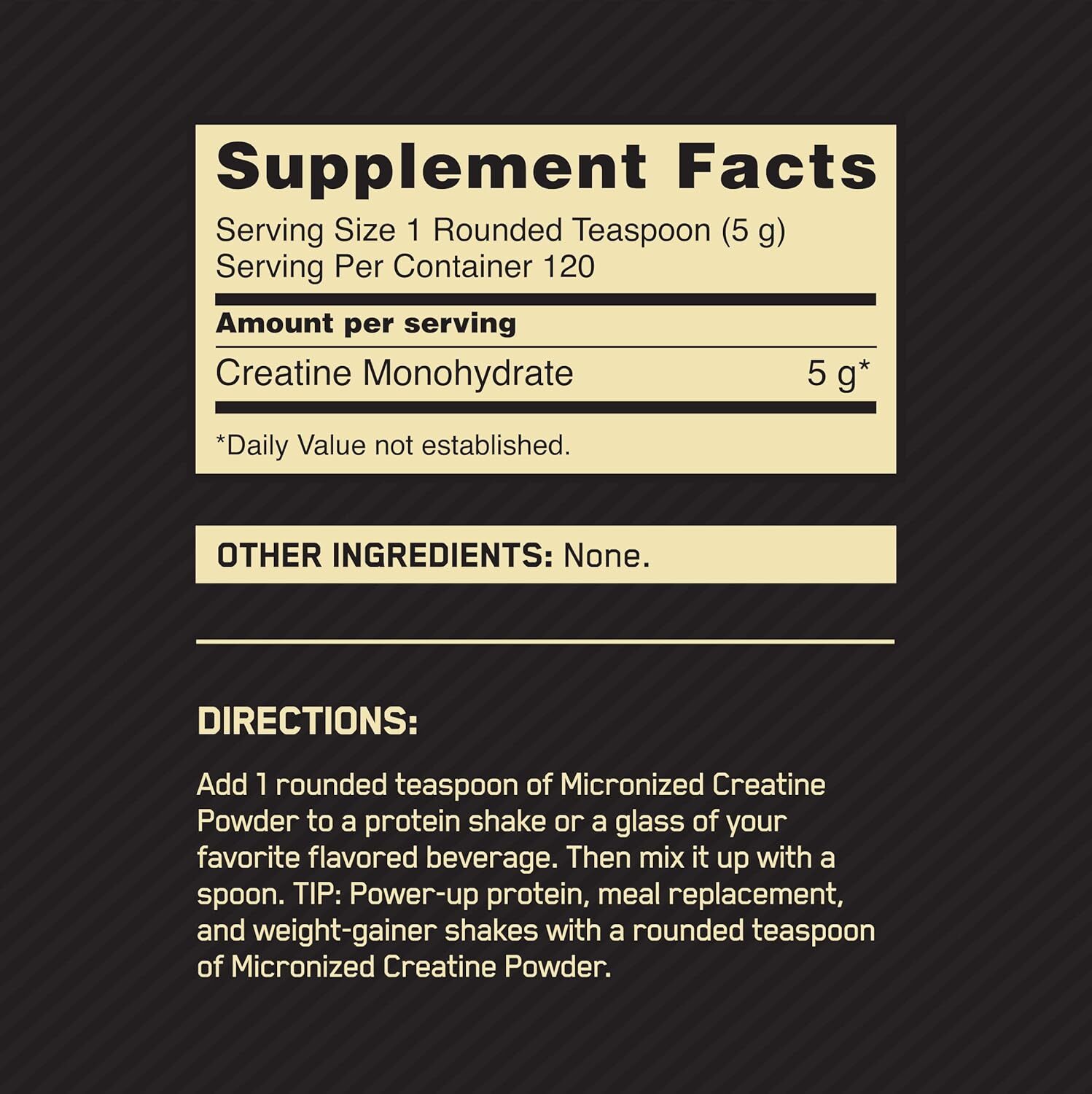 Optimum Nutrition Micronized Creatine Monohydrate, Unflavored, 21.16oz (600 g)