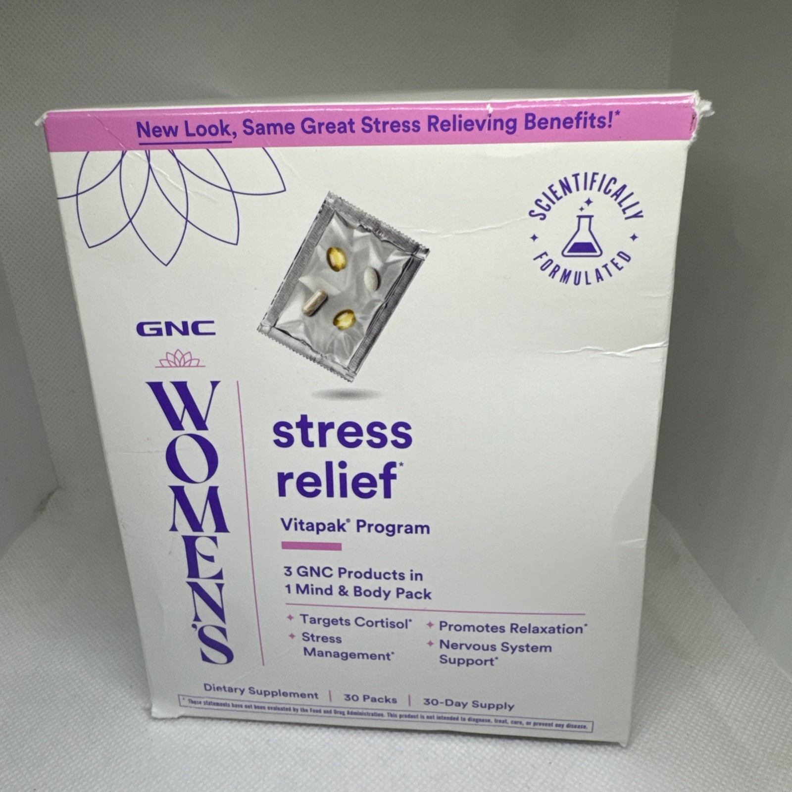 GNC Women’s Wellness Stress Relief Vitapak Program 30 Day Exp: 07/27