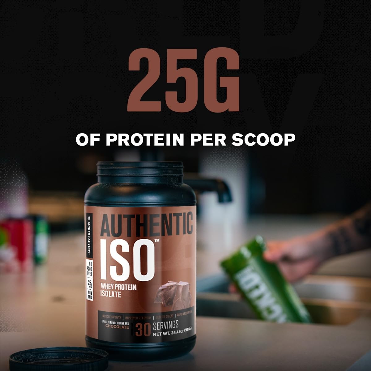 Authentic ISO Grass Fed Whey Protein Isolate Powder – Low Carb, Non-GMO Muscle B