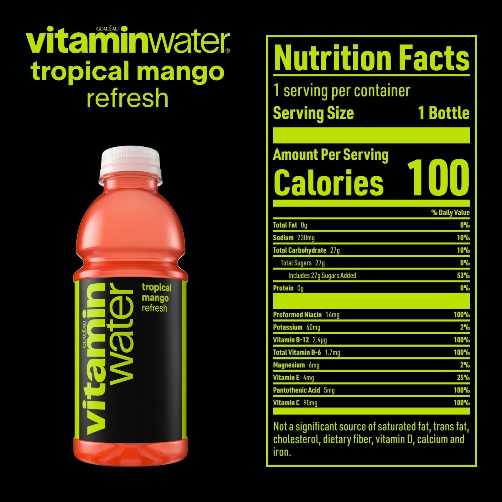 Vitaminwater 6‑Flavor Variety or Sampler Pack – 20oz Bottles –