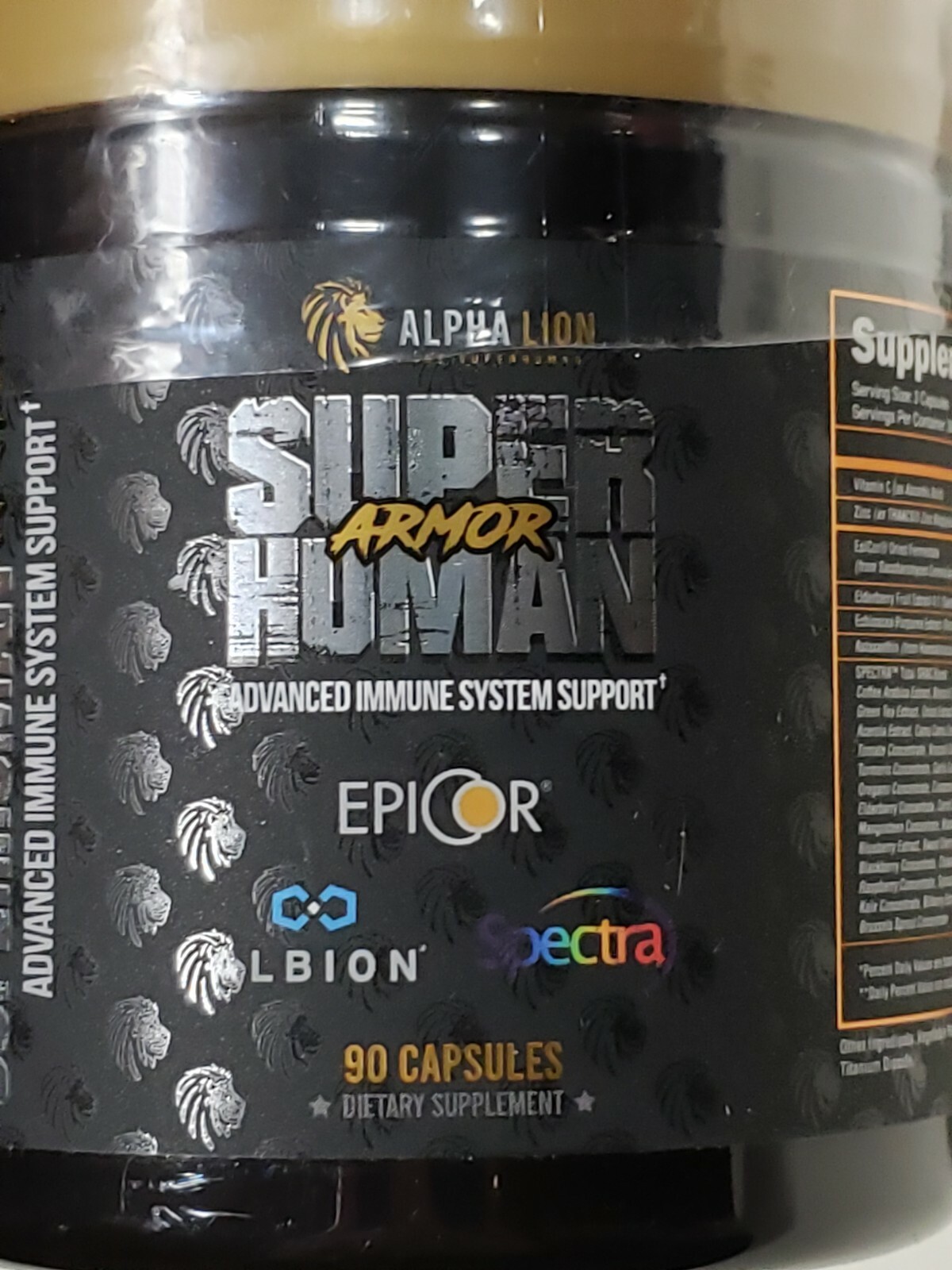 ALPHA LION – SUPER HUMAN ARMOR – 90 Capsules – Immune Support – Exp 2/2027