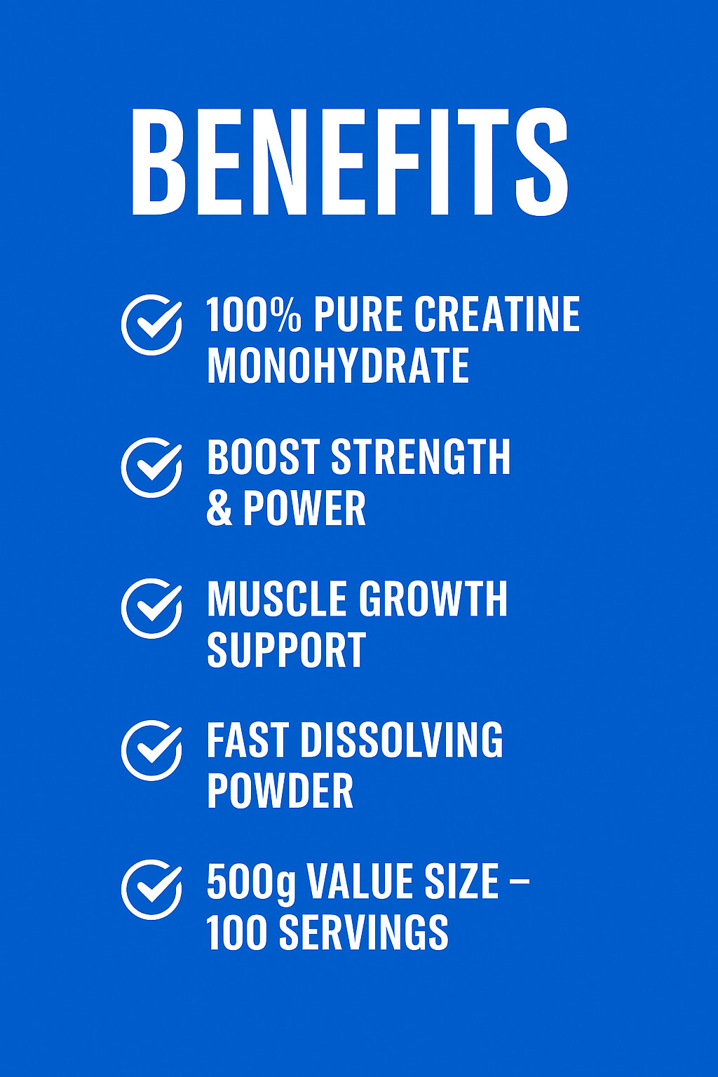 Creatine Monohydrate 500g | 5g Per Serving | Micronized Creavance Nutrition