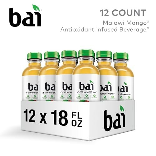 12 Pack Bai Antioxidant Infused Water Beverage, Malawi Mango, with Vitamin C and