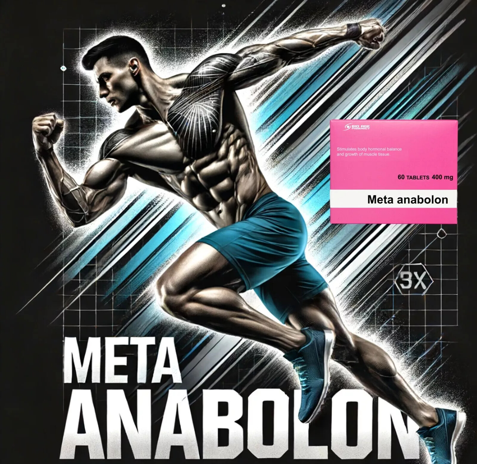 META ANABOLON – TESTO Tablets Booster Testo increase libido muscle building
