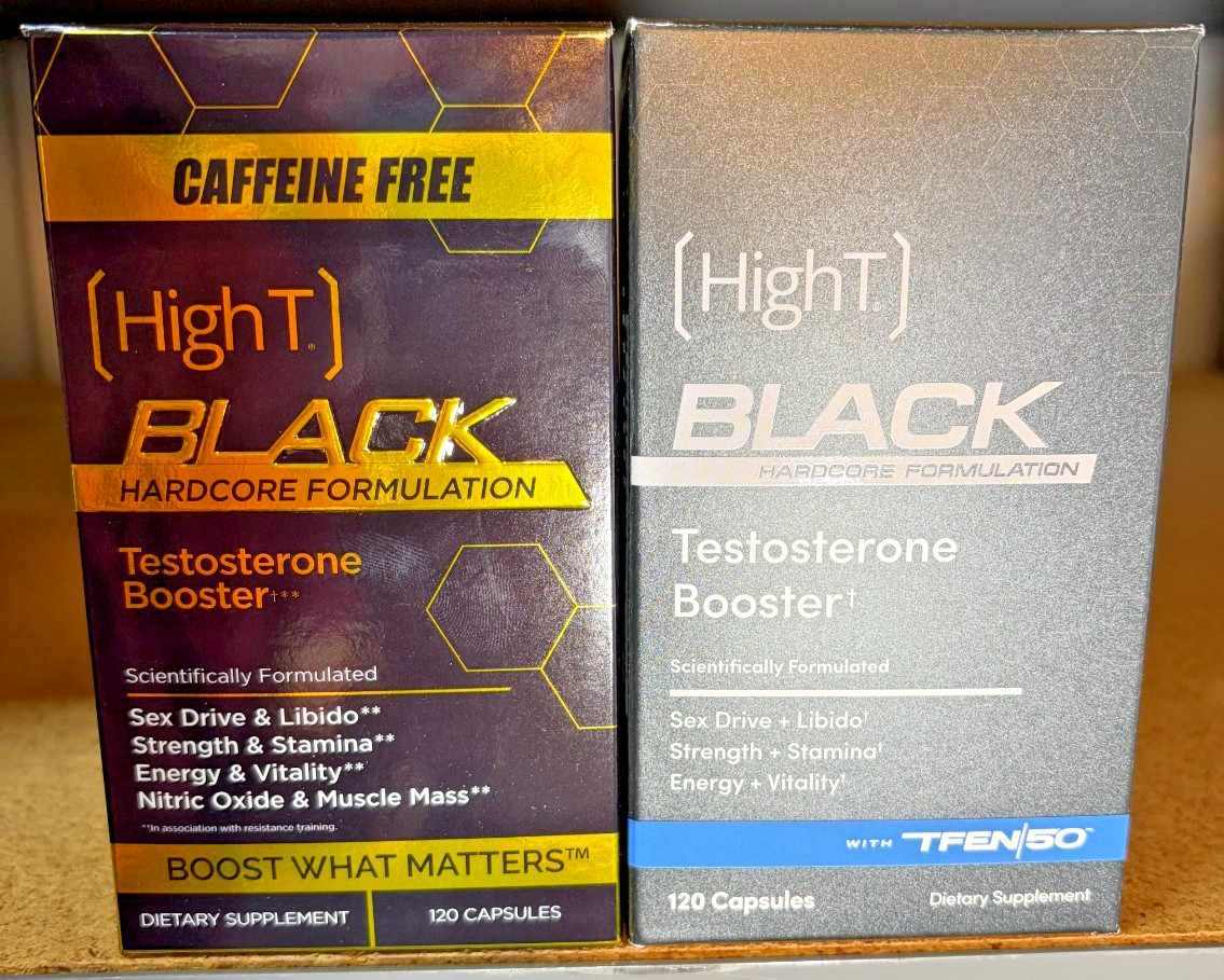 High T Black & High T Black Caffeine Free Combo Kit – 1 Bottle of Each – NEW