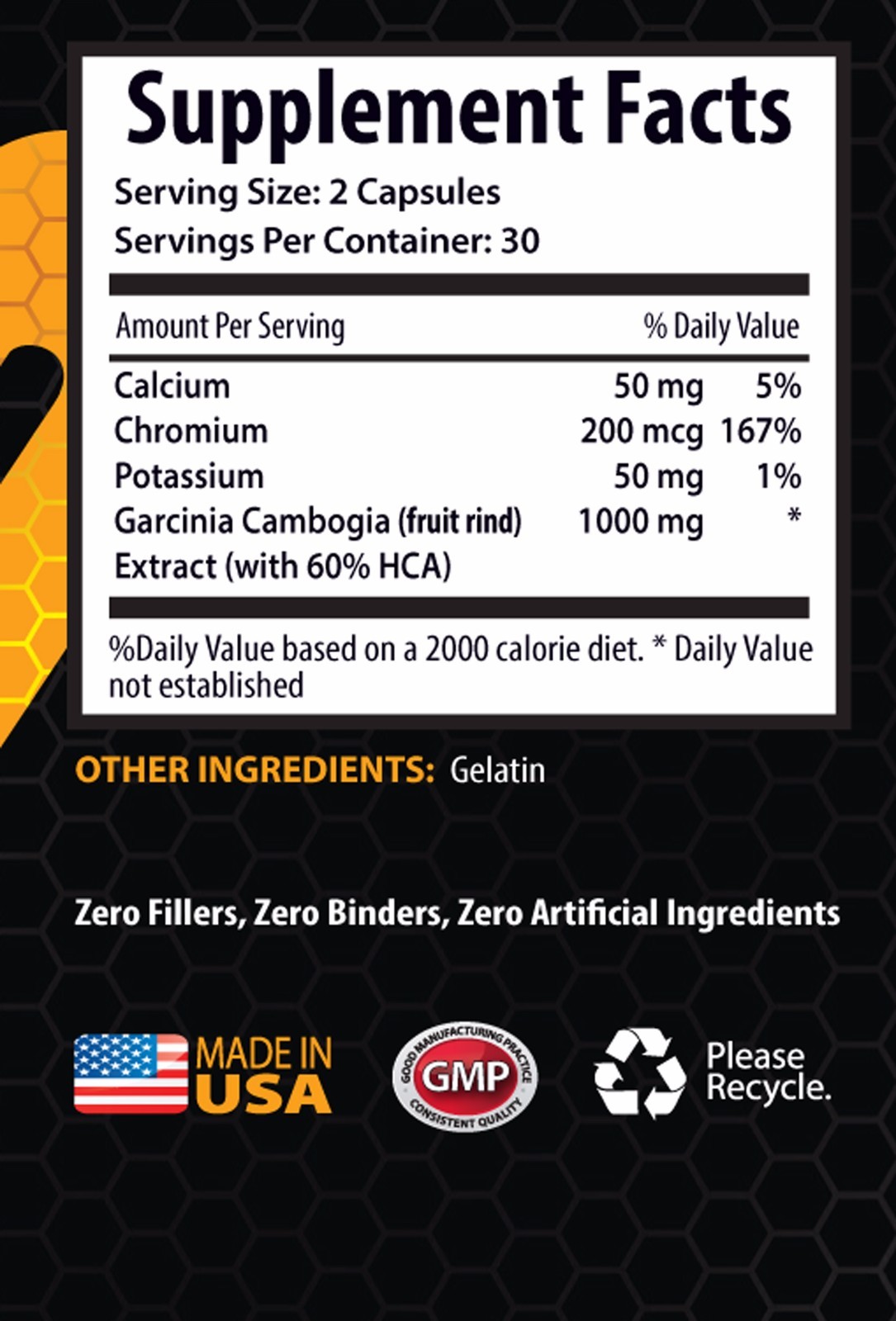 Garcinia cambogia extract – PURE GARCINIA CAMBOGIA 1300mg -fat burners for men 1