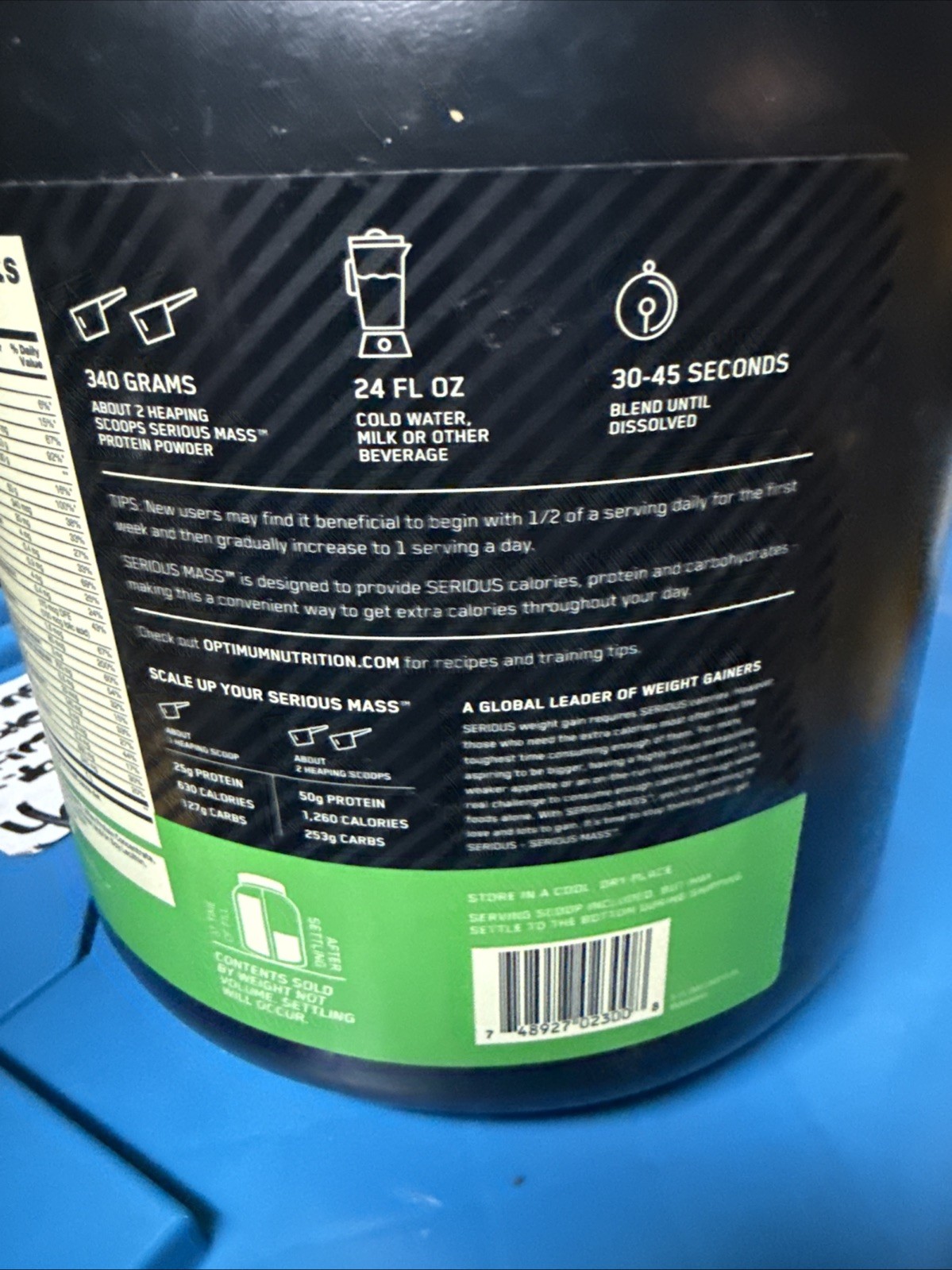 Optimum Nutrition Serious Mass™, Vanilla, 6 lb Protein Powder Expires 8/2025