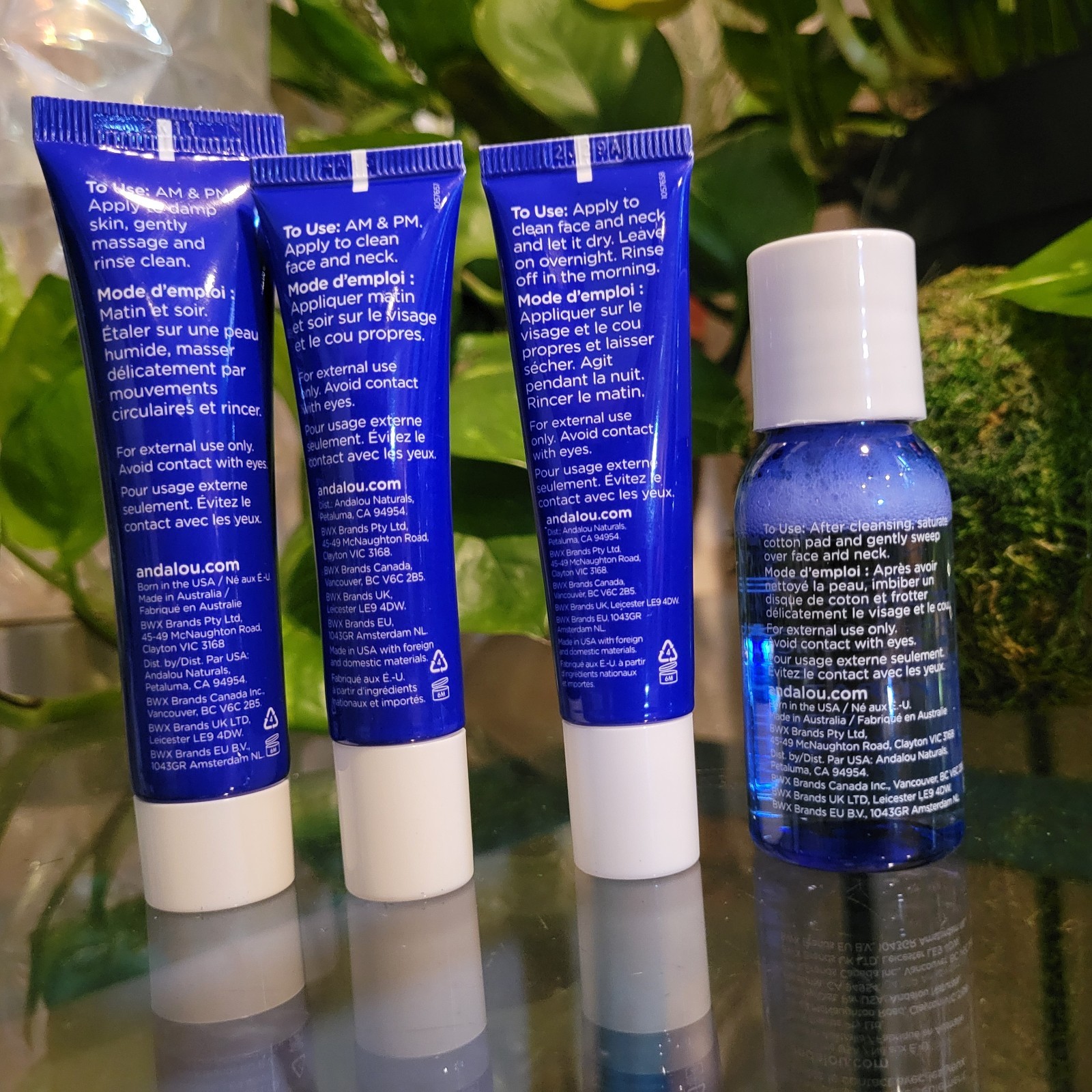 Andalou Naturals The Deep Hydration Routine On Go Kit Skin Care Moisturizer Set