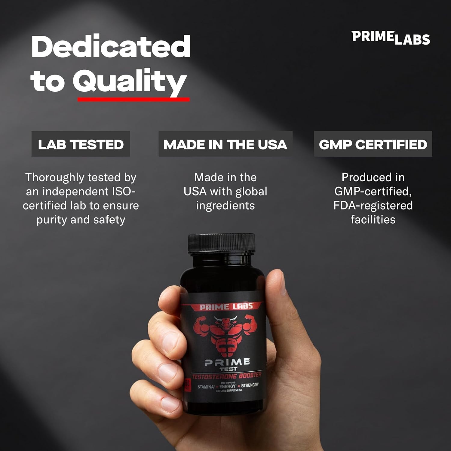 [32x WHOLESALE Lot] Prime Labs Men’s Testosterone Booster 60 Caps 04/28 RESELL