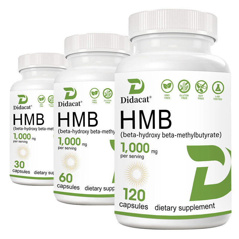 HMB 1000mg For Muscle Growth Lean Muscle Mass Fast Workout Recovery 30/60/120ct