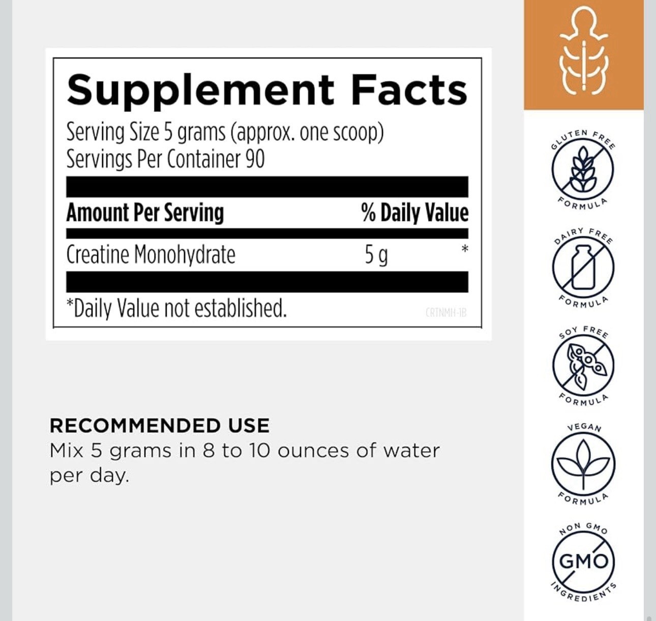 Designs for Health Creatine Monohydrate Powder Unflavored 16 oz 90 Servings