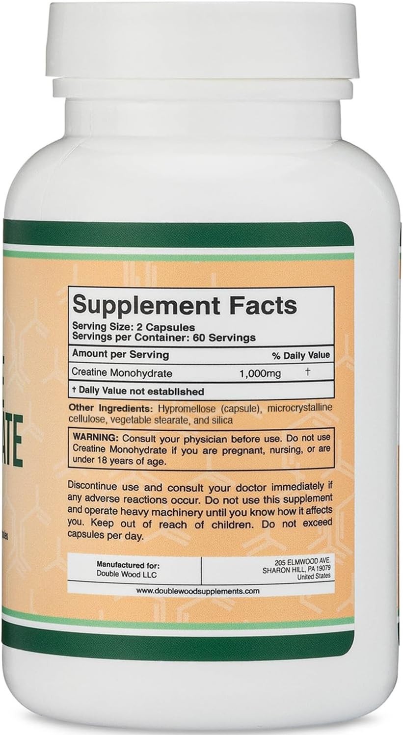 Creatine Pills 1,000Mg per Serving (120 Creatine Capsules) Free Shipping! NEW!..