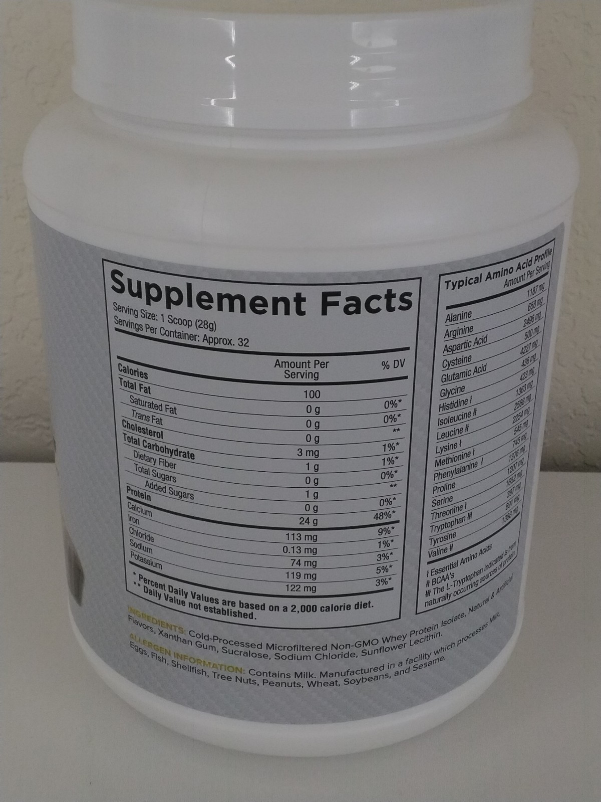 Core Nutritionals ISO Ultra-Pure Isolate Whey Protein 2lb Lemon Pound Cake