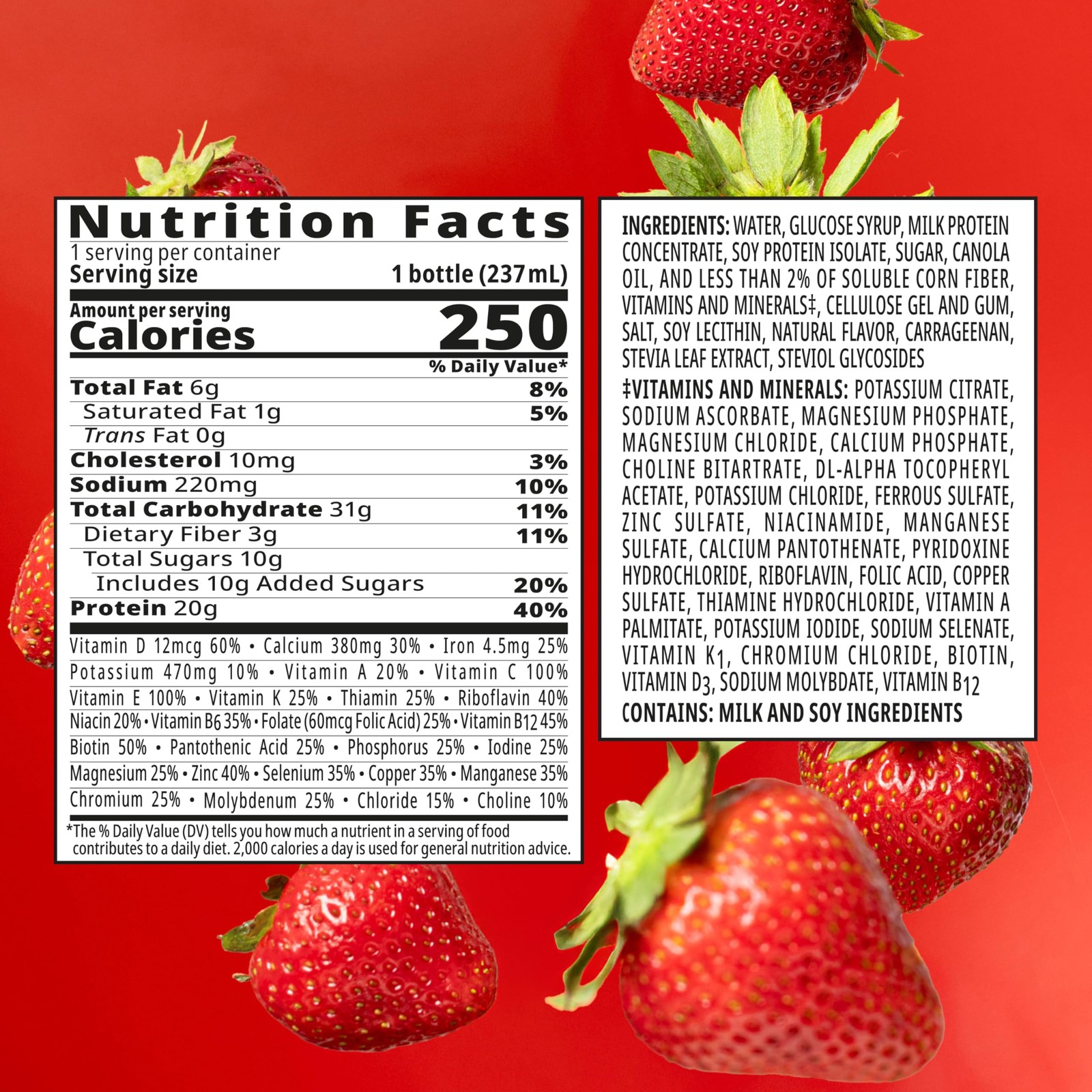 BOOST High Protein with Fiber Ready 192 Fl Oz (Pack of 1), Creamy Strawberry