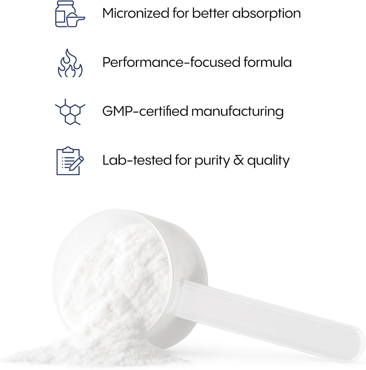 Pure Creatine Monohydrate Powder 300g Micronized Supplements 5g/60 Days Supply