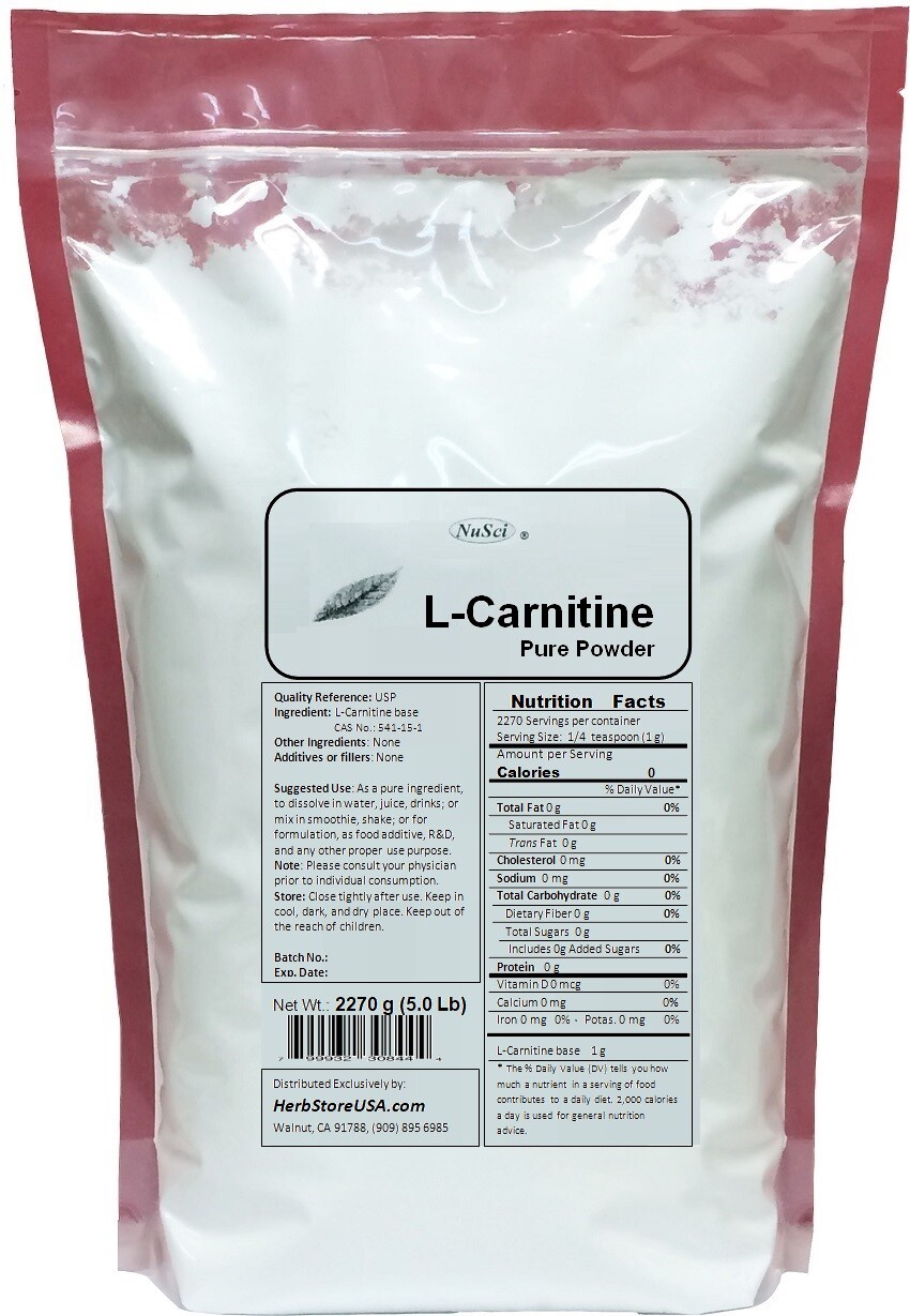 L-Carnitine pure Powder (2.2 lb) 1kg USP quality weight loss