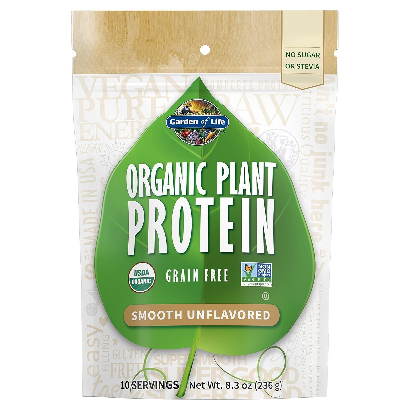 Garden of Life Organic Plant Protein Powder Vanilla Flavor 10 Servings