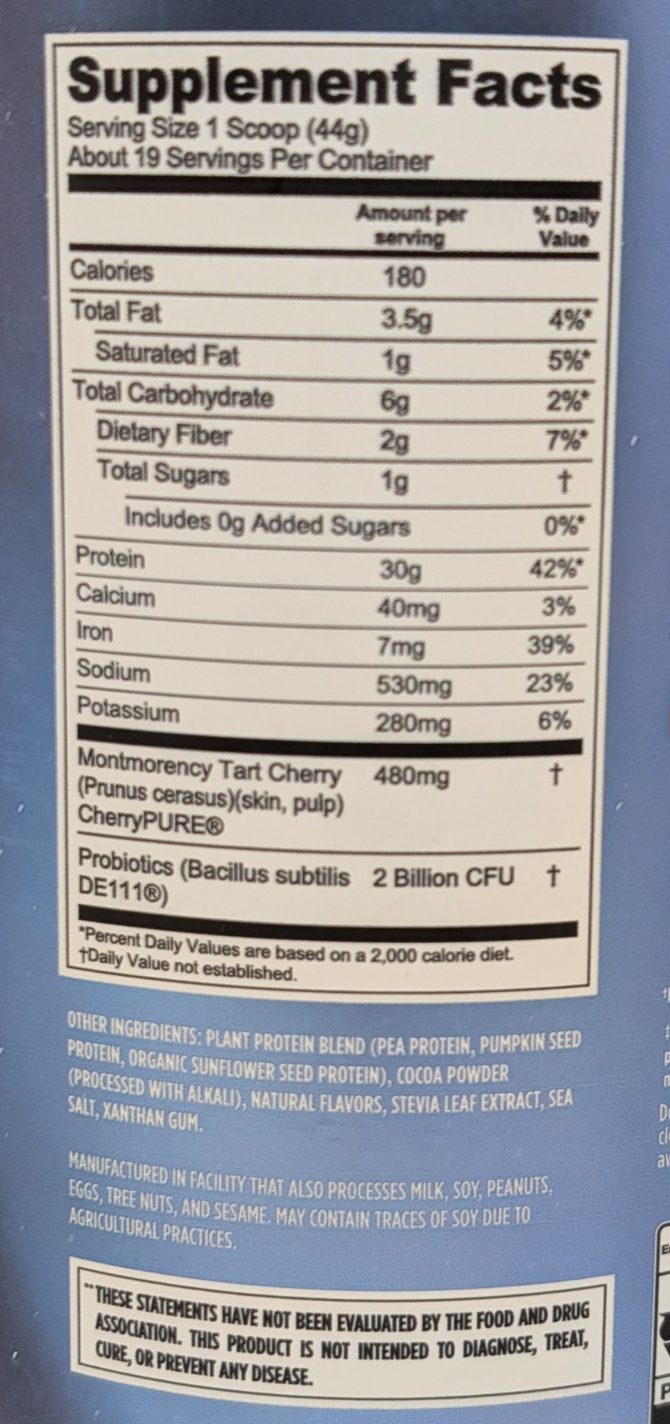 VEGA Protein + Recovery Plant-Based Protein Powder – Expires 01/27 – NEW SEALED!