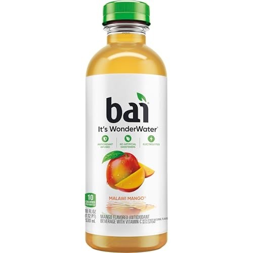 12 Pack Bai Antioxidant Infused Water Beverage, Malawi Mango, with Vitamin C and