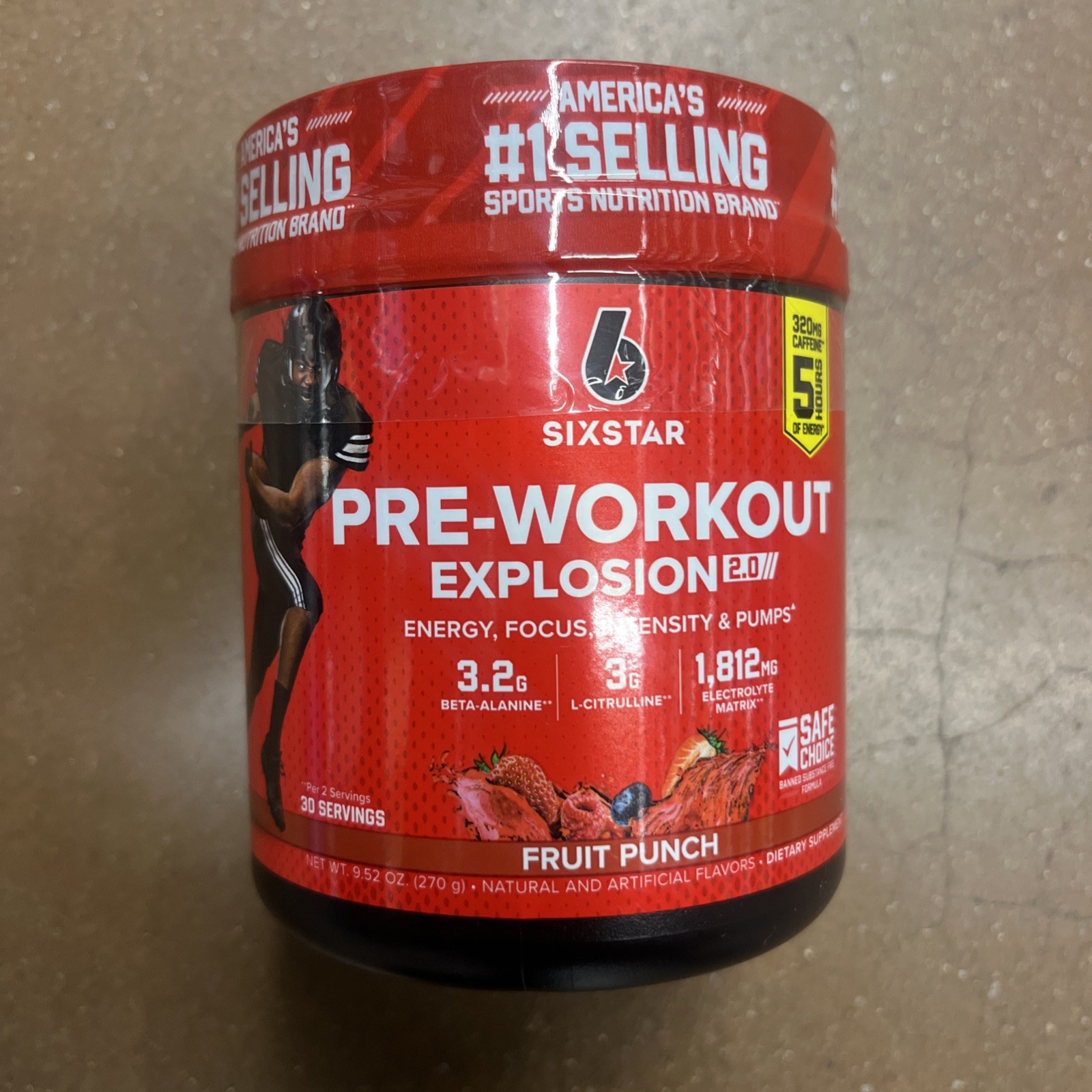 Pre-Workout Explosion 2.0 Fruit Punch 9.52 oz EXP 02/2027 Extreme Energy Sealed
