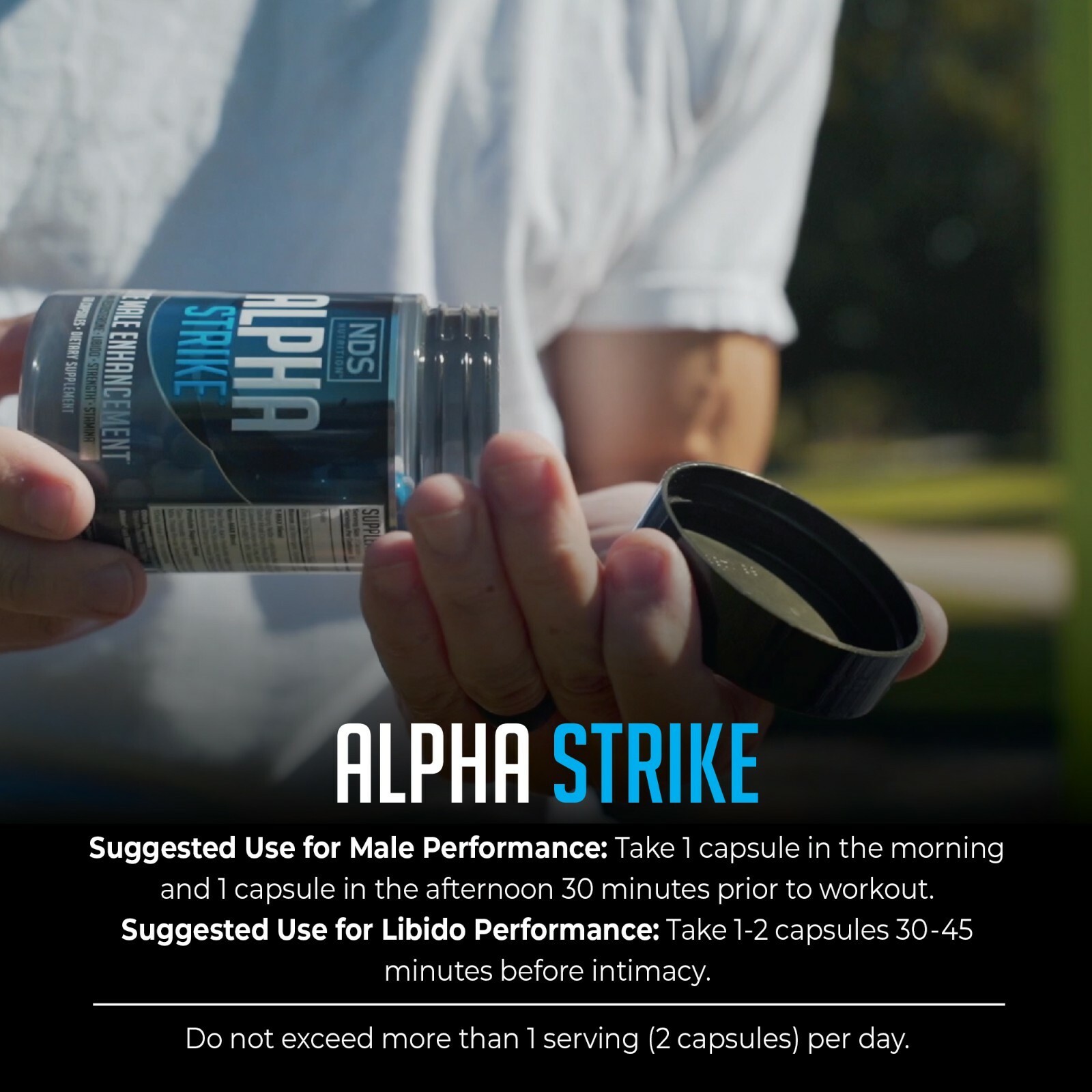 ALPHA STRIKE Testosterone Boosting Formula for Muscle-Strength-Libido (60 Caps)