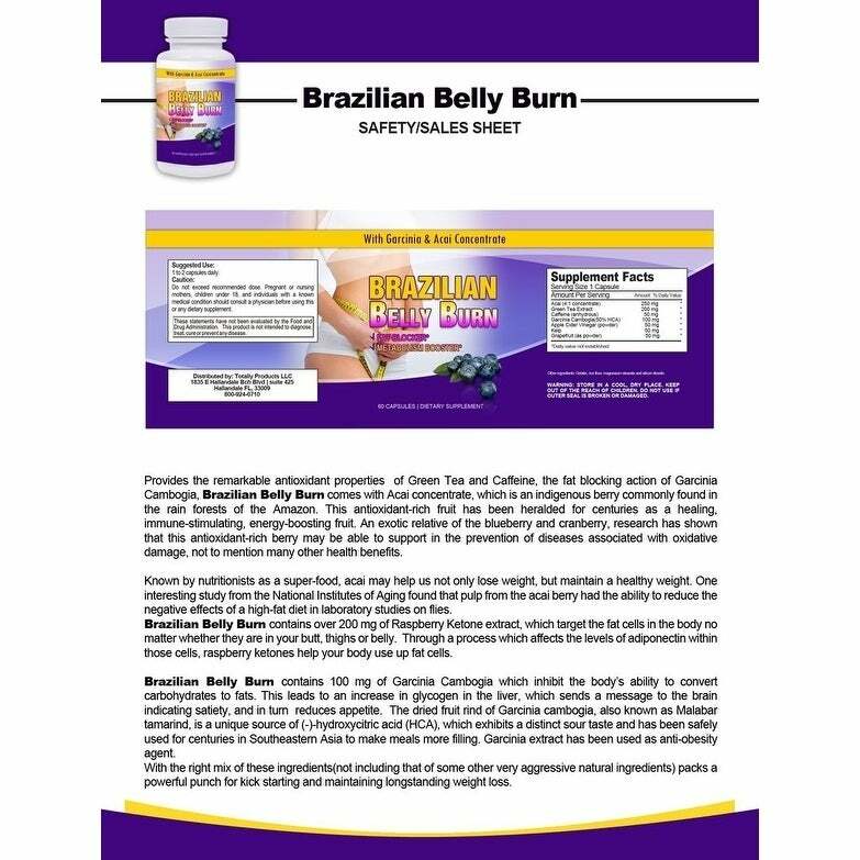 Brazilian Belly Burn Weight Loss & Testosterone Sexual Booster Capsules Combo
