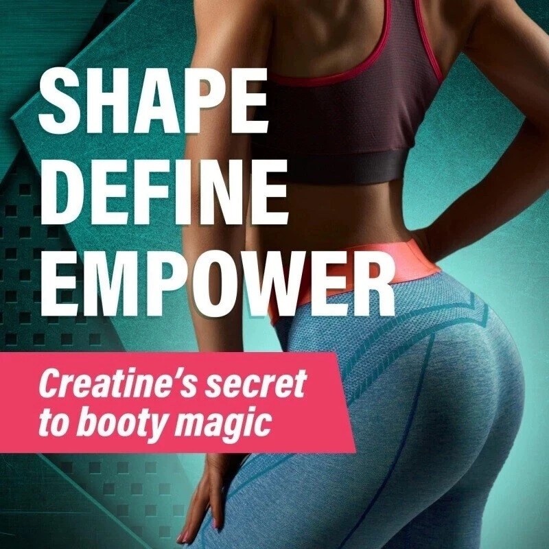 Creatine Monohydrate Powder for Women + Collagen & BCAA for Booty 5000mg