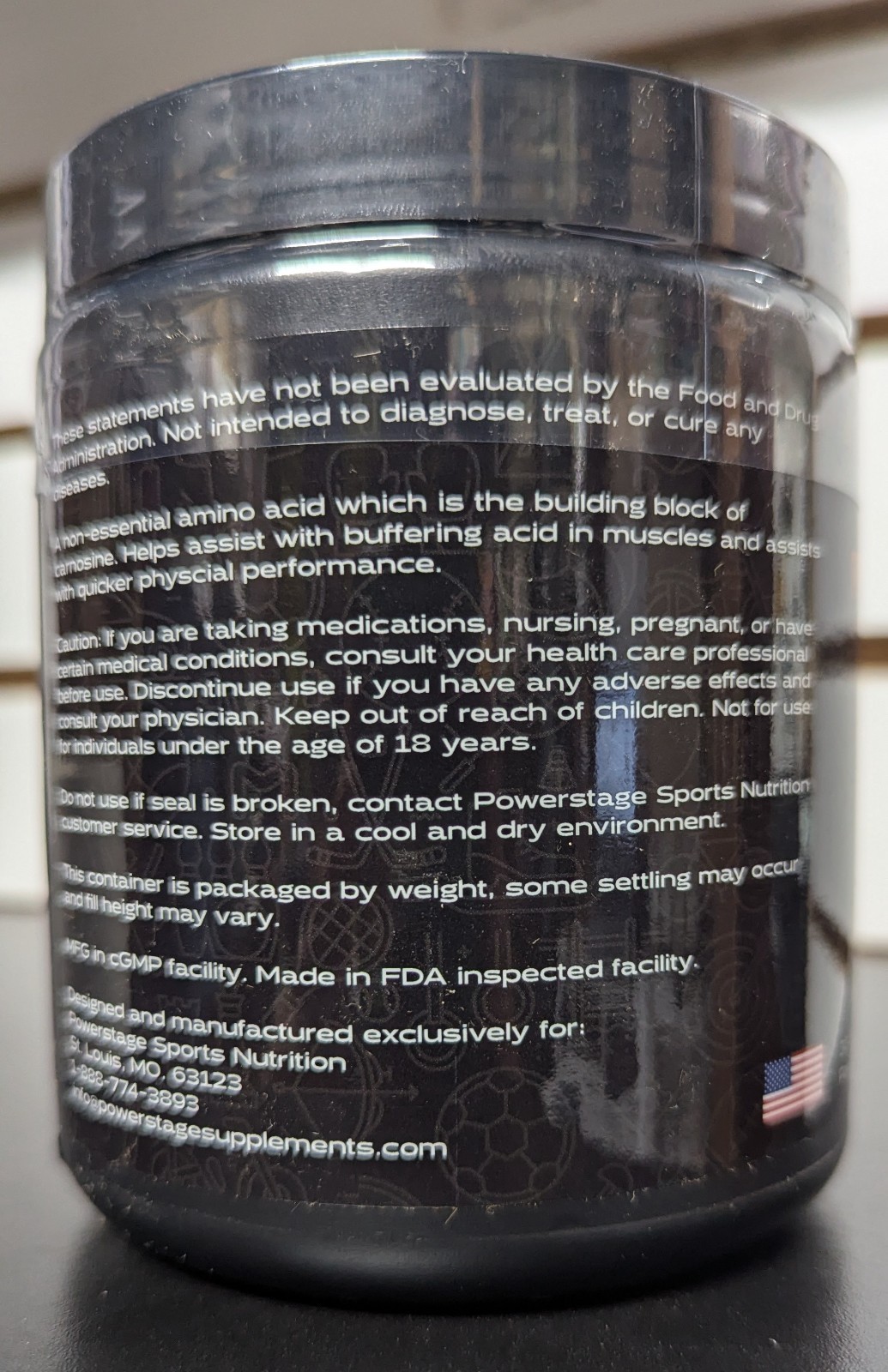 PowerStage Beta Alanine Carnosyn Powdered Workout Supplement Citrus Flavor