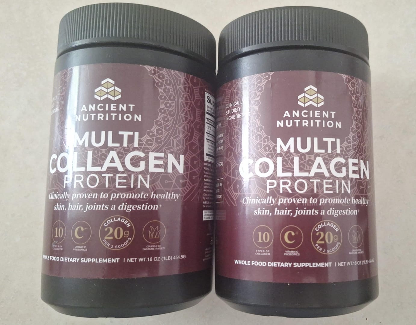 (2 Pack ) Ancient Nutrition Collagen Powder Protein,Unflavored 45- Exp 05/2028