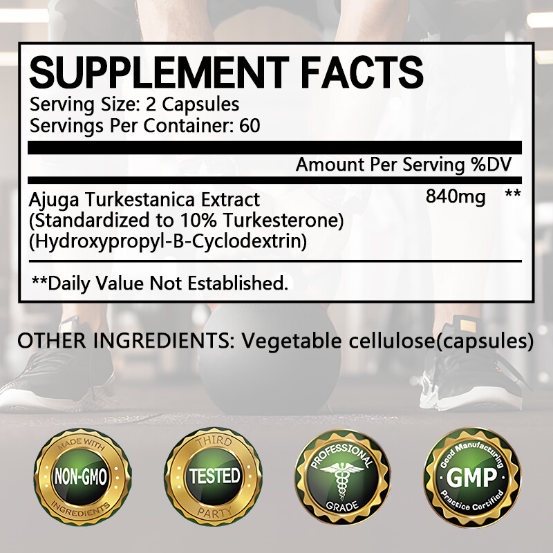 Turkesterone 840 Mg Standardized To 10% 30 To 120 Capsules