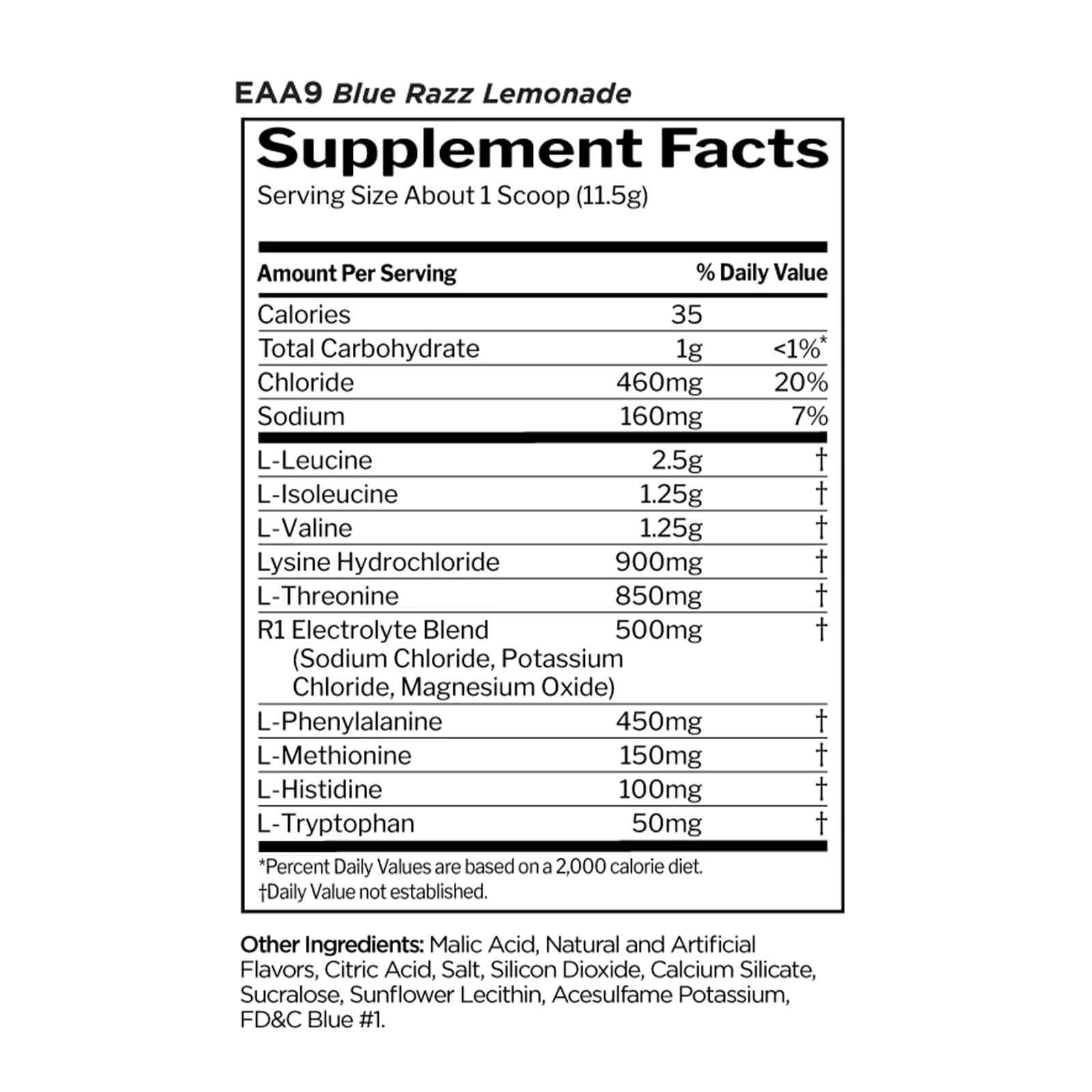 RULE 1 Essential Amino 9 30 serv Blue Razz Lemonade Amino Acids Hydration 345g