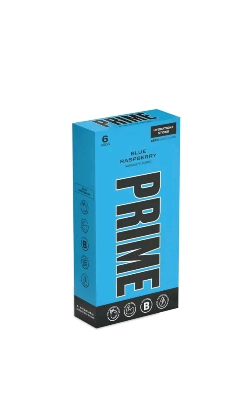 Prime Hydration + Sticks Blue Raspberry 72 Sticks Total Lot of 12 check BB!