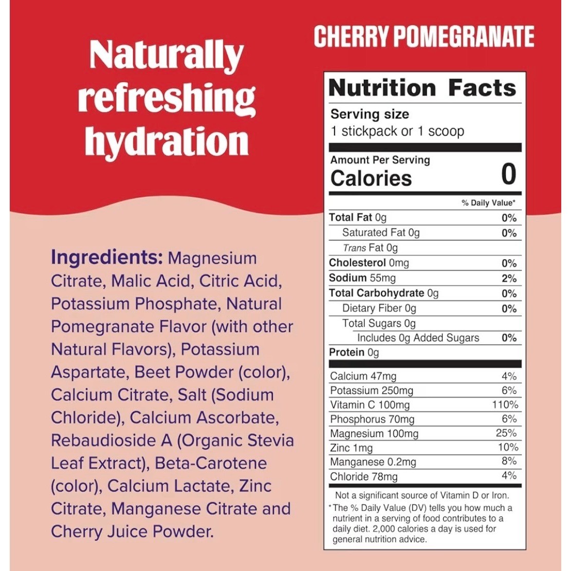 Ultima Electrolytes Powder Packets- 12ct Cherry Pomegranate- Hydration Sticks