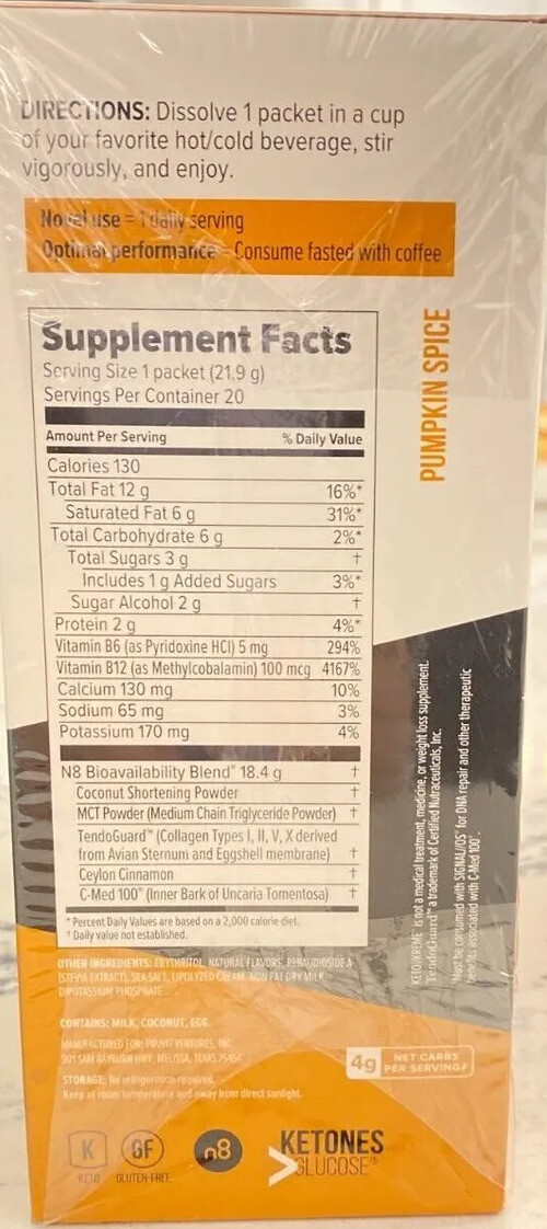 🔥 Pruvit Keto Coffee Kreme Ketones 3, 5, 7, 10, 20 pk YOU PICK