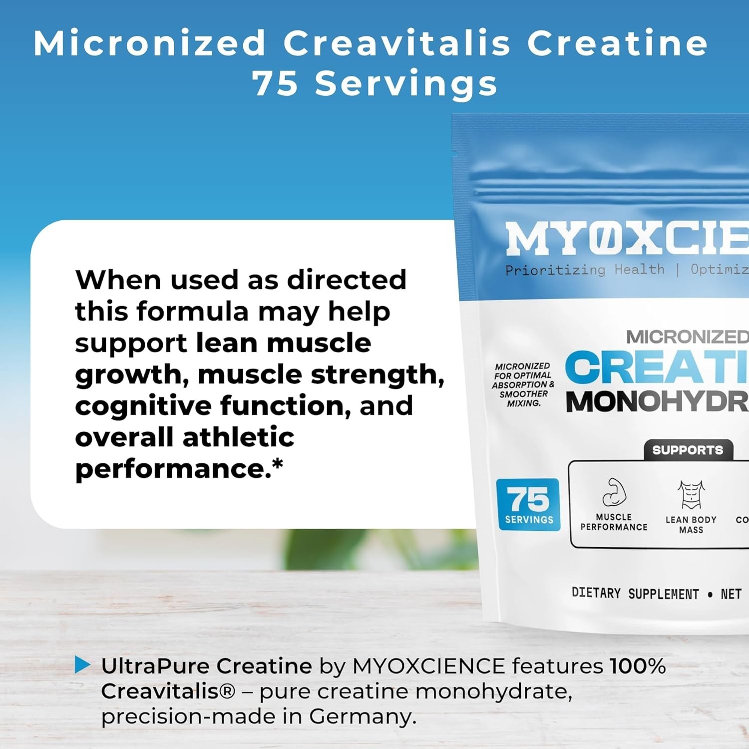 MYOXCIENCE Micronized Creatine | with 100% Creavitalis—The World’s Purest Mic…