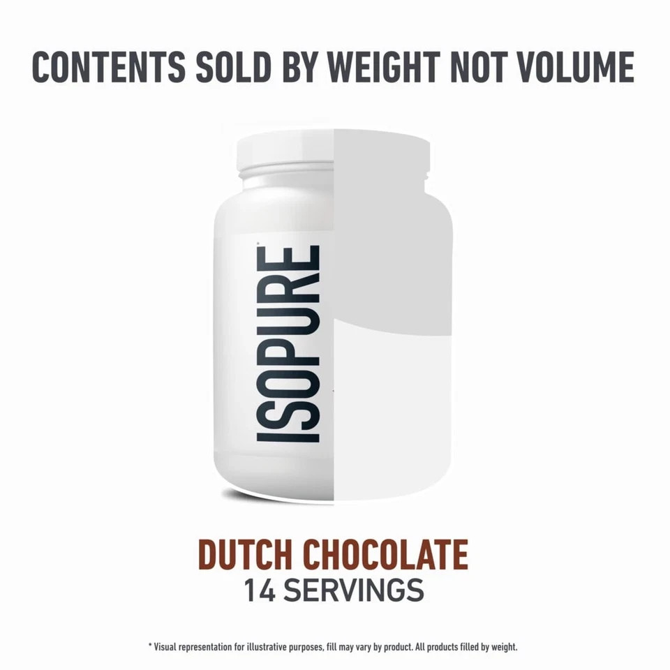 Isopure Zero Carb 100% Whey Protein Isolate Vanilla Protein Powder, 25g