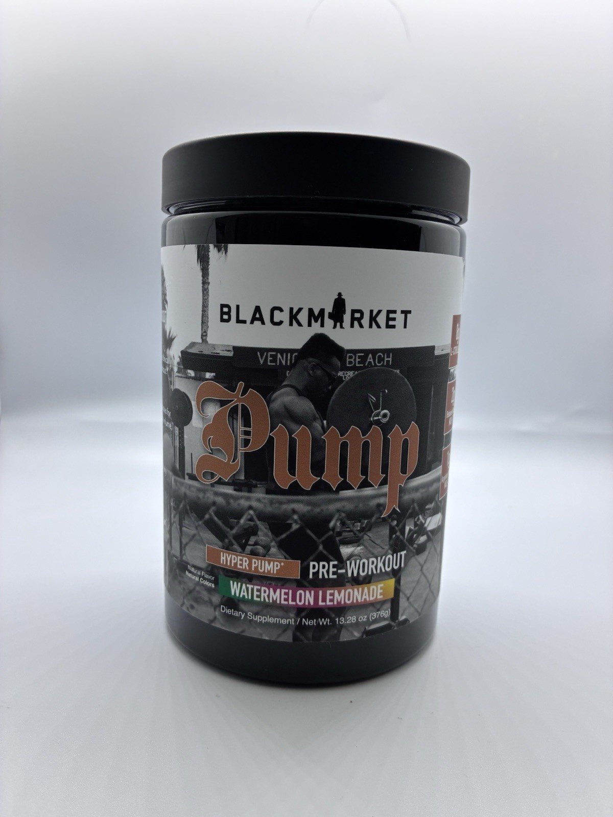 “BLACKMARKET” Pump Hyper Pump Pre-Workout Powder Watermelon Lemonade 13.28oz