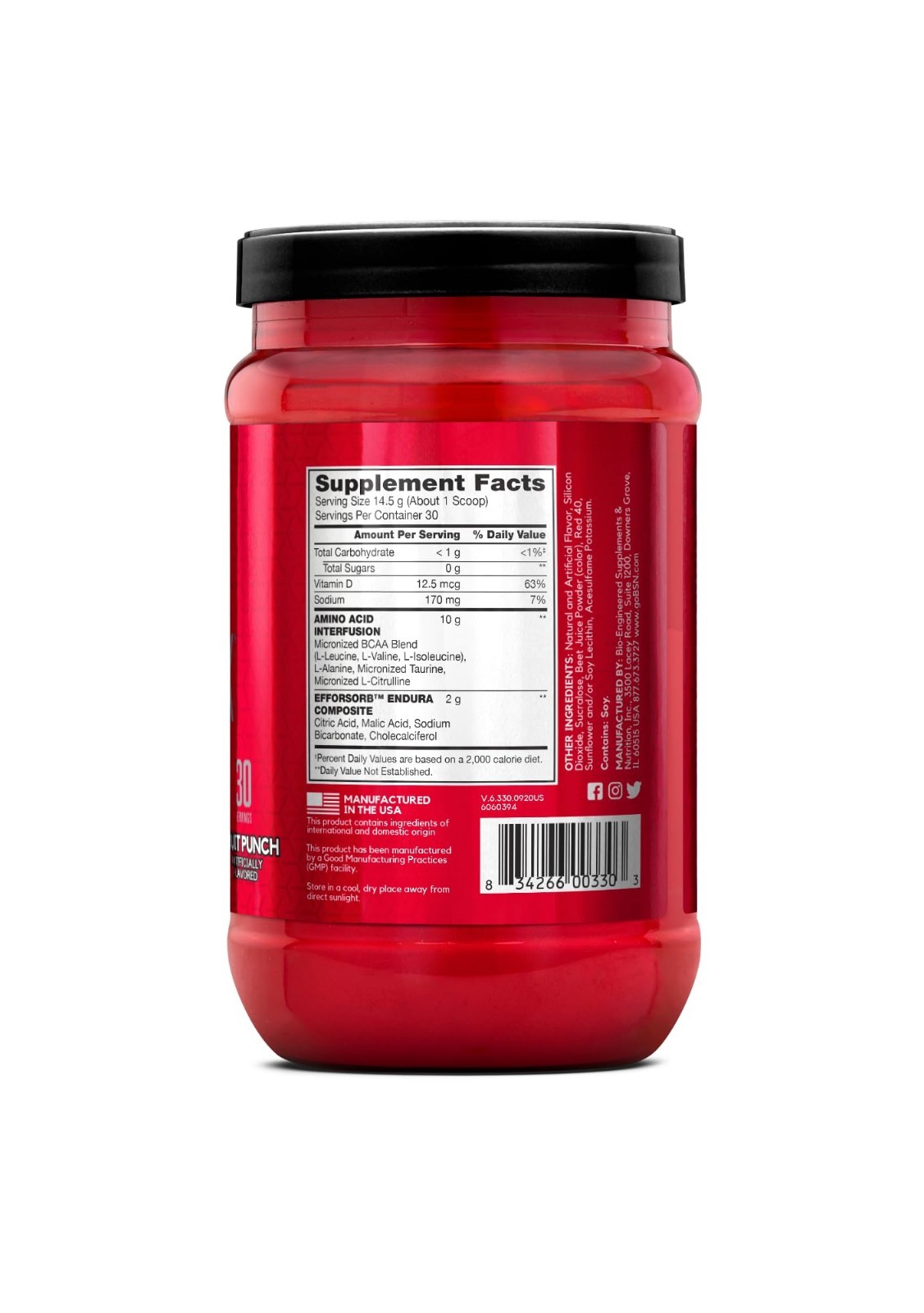 Amino X Muscle Recovery Powder – BCAAs, 10g Amino Acids, Keto Friendly, Zero Sug
