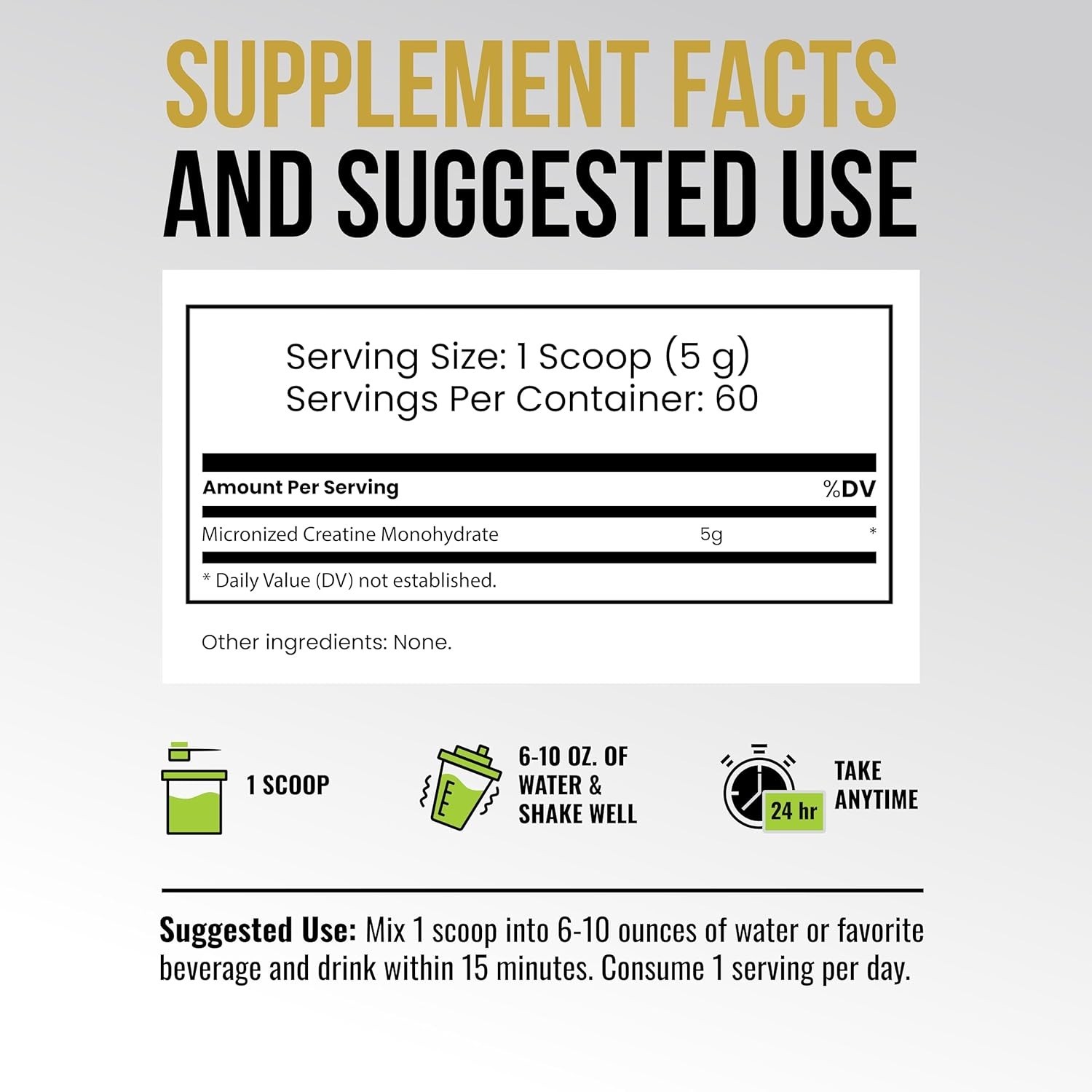 Unflavored Micronized Creatine for Strength & Recovery – 100% Pure, 60 Servings