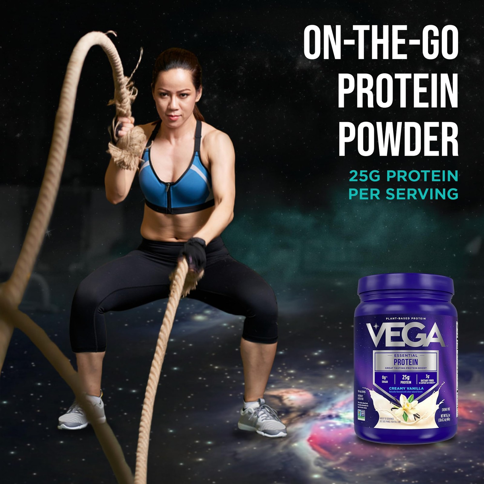 Vega Essential Protein – 25g Vegan Powder, Creamy 1 Pound (Pack of 1)