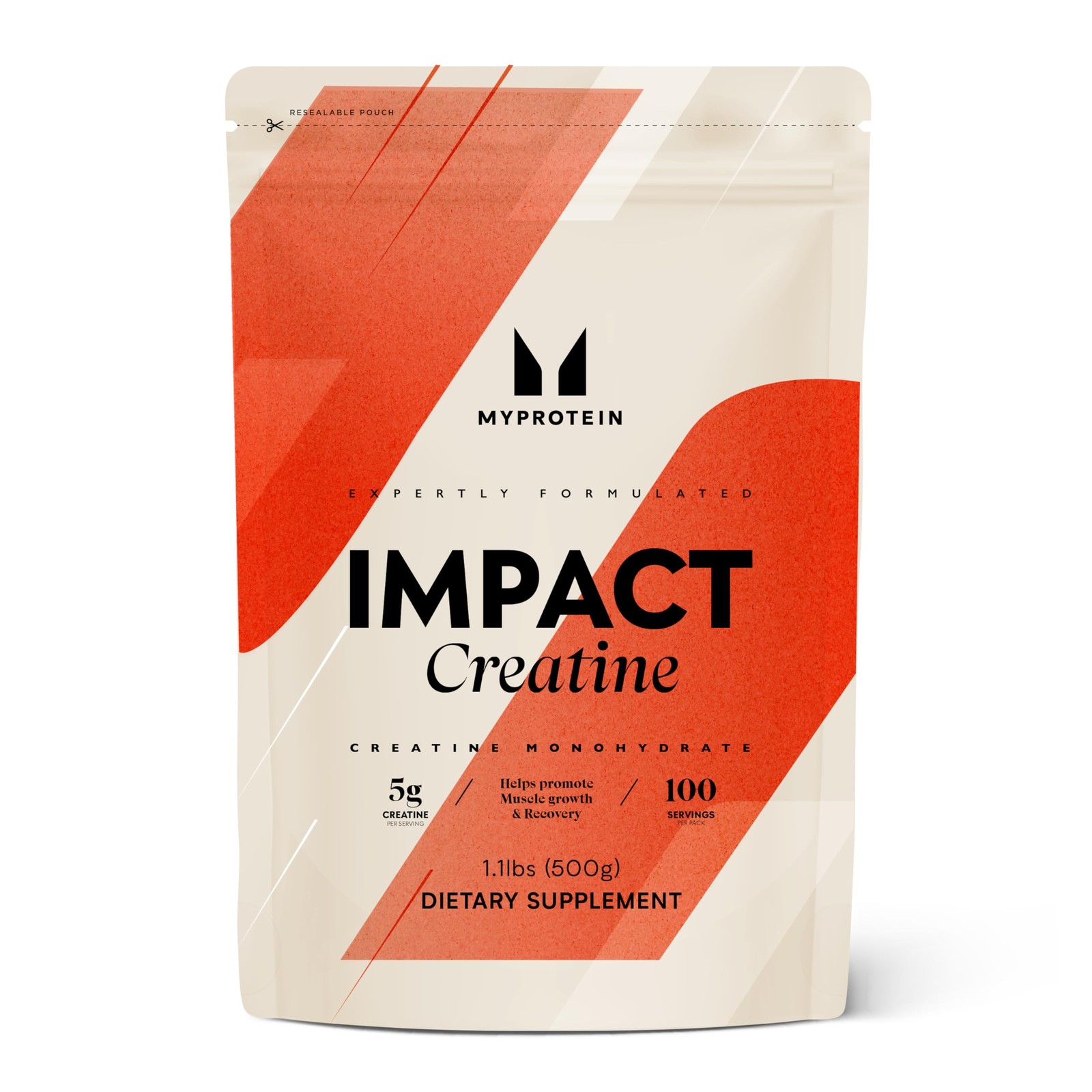 Myprotein Creatine Monohydrate Powder, 100 1.1 Pound (Pack of 1), Unflavored