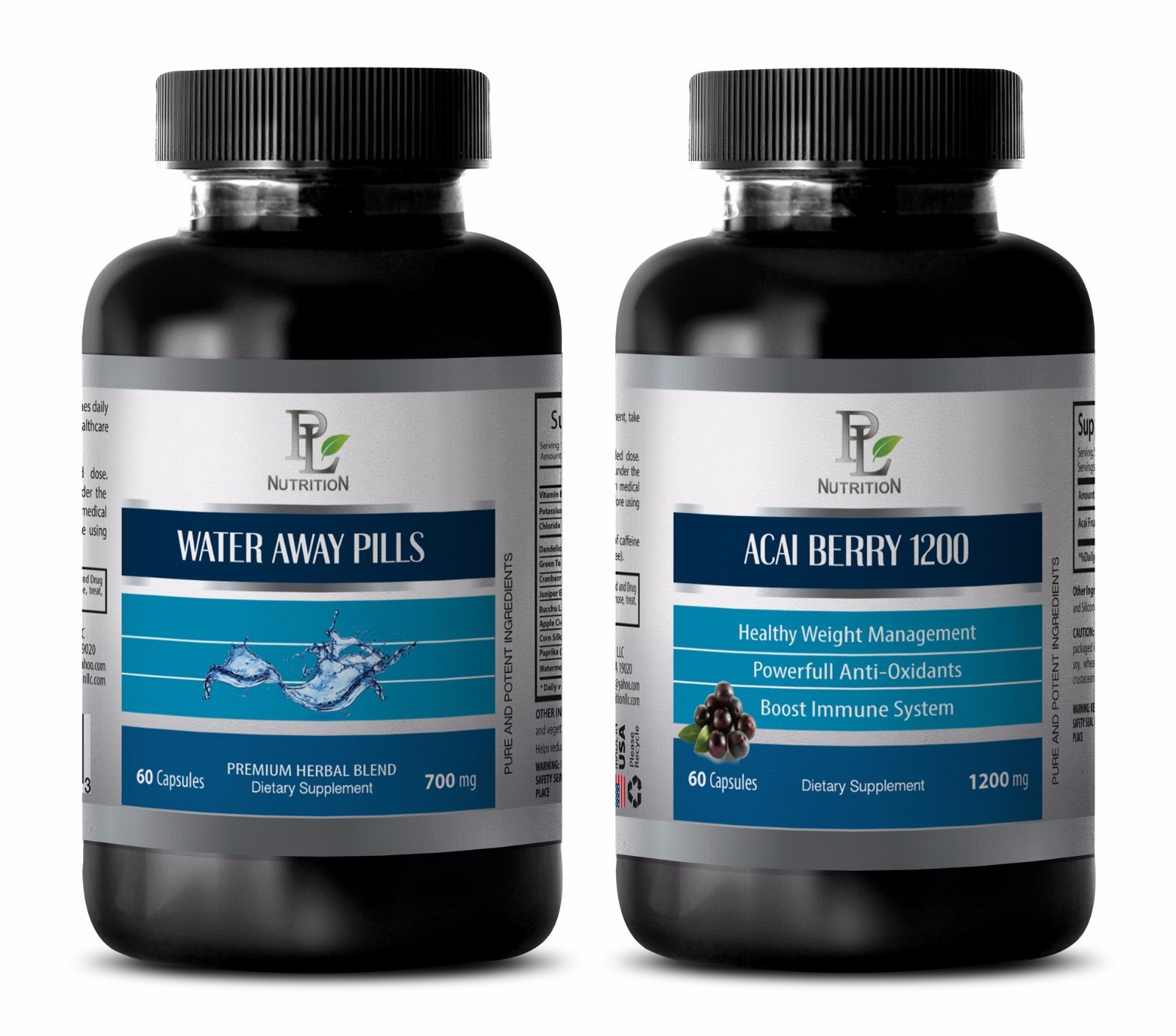 Metabolism enhancer – WATER AWAY – ACAI BERRY COMBO – cranberry essential oil
